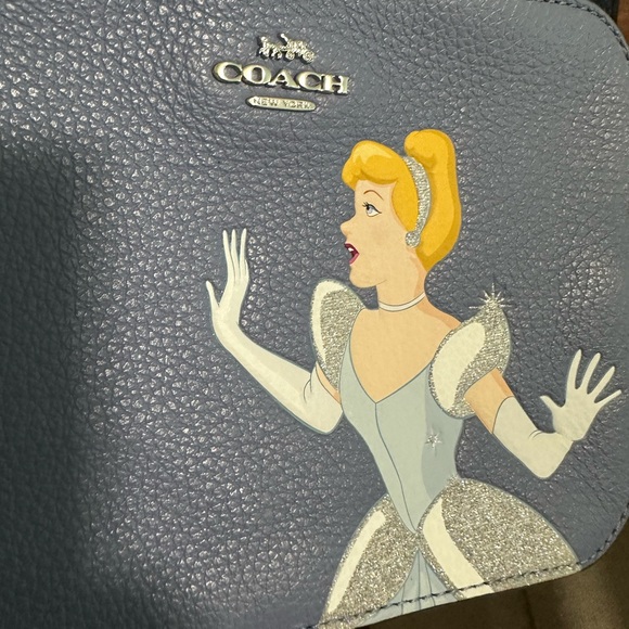 NEW Coach C3406 Disney X Coach Mini Camera Bag With Cinderella Periwinkle Blue - Picture 3 of 7